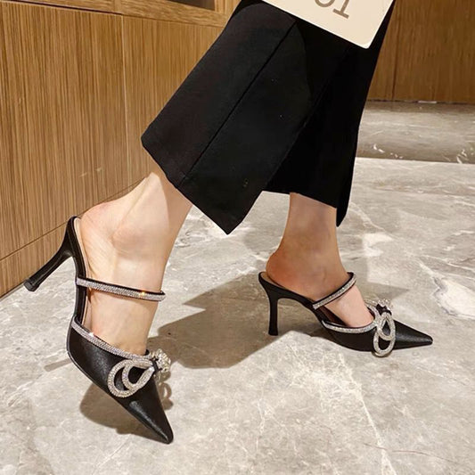 PU Pointed Toe High Heels