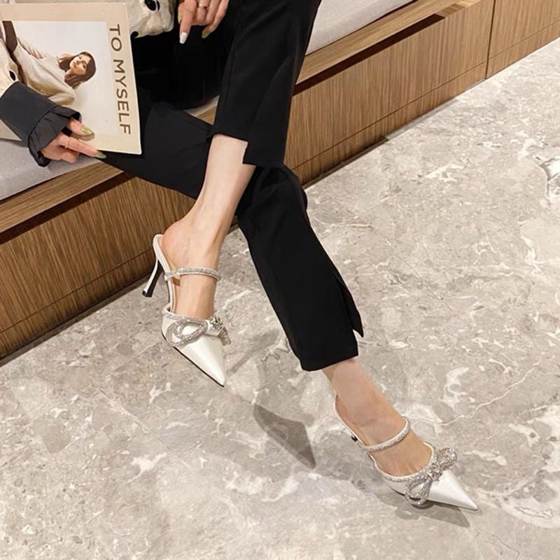 PU Pointed Toe High Heels