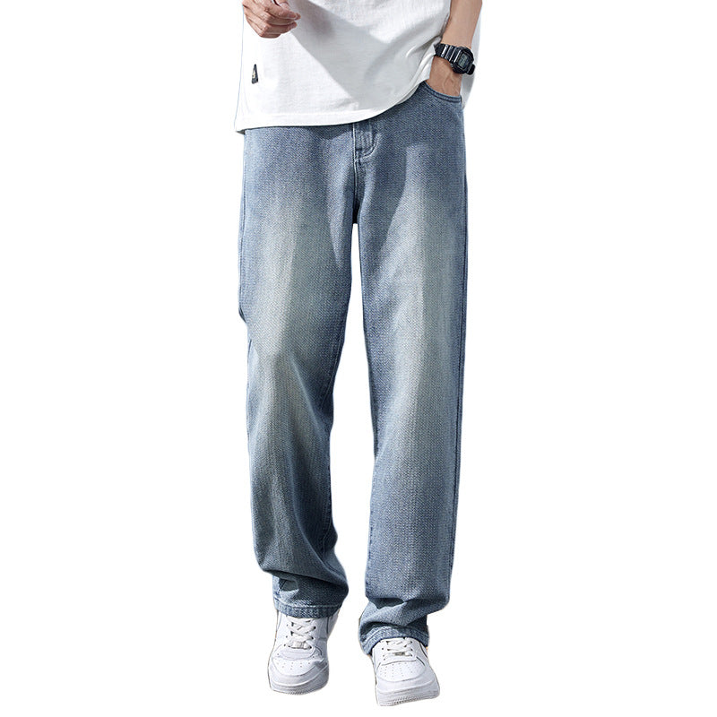 Jeans Men&#039;s Straight Wide Leg Casual Long Pants